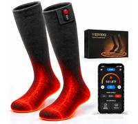 WEIVIOQ Heated Socks for Men and Women, Rechargeable Battery Electric Heated Socks with App Control, 3 Heat Settings, Winter Thermal Socks for Skiing Hunting Hiking Camping