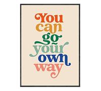 weiwie Inspirational Quotes Wall Art Canvas Painting Positive You Can Go Your Own Way Quote Poster Nursery Print Wall Picture Room Home (Color : A, Size : A4 21x30cm No Frame)