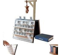 WEIWOGU Hangman Game Book, 3D Printed Board Games, Educational Magnetic Chess Set, Four in a Row, Sea Battle, Backgammon, Mancala, Vocabulary Word Spelling Challenge, Portable Folding Books (Style-A)