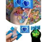 WEIWOGU Mini Glow In The Dark Animal Resin Models, Mystery Resin Animals Blind Bag, Luminous Mini Resins Animals for Party Favors Bag Fillers Surprise Gifts, Unbox The Fun Of Mystery (50pcs)