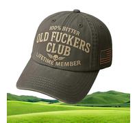 WEIWOGU Old Fuckers Club-Vintage Baseball Cap, Funny Baseball Cap - 100% Bitter Lifetime Member Hat,Embroidered Baseball Caps (Gray)