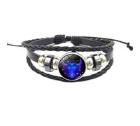 WEIWOGU Zodiac Signs Spirit Bracelet, Multilayer Adjustable 12 Constellation, Spiritual Bracelets, Handmade Woven Glow in the Dark, Birthday Jewelry Gifts for Women/Men (Taurus)