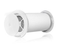 Weiworld 100 mm Through Wall Passive Air Vent Kit with Filter, Adjustable Fresh Air Intake, Extendable Duct & SS304 External Grille for Home, Bedroom, Attic (No Motor)