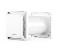 Weiworld 4 Inch Square Passive Air Vent, Adjustable Airflow Ventilation Kit with Extendable Duct - Natural Fresh Air Exchange for Home, Bedroom, Attic (No Motor)