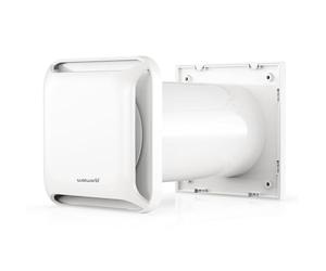 Weiworld 4 Inch Square Passive Air Vent, Adjustable Airflow Ventilation Kit with Extendable Duct - Natural Fresh Air Exchange for Home, Bedroom, Attic (No Motor)