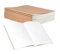 WEIWUXIAN 6 Pack A4 Sketchbooks, Brown Kraft Paper Thread-Stitched Sketch Notebooks, 100gsm Thick Paper, 30 Sheets, 60 Pages, for Drawing, Journaling, Ideal for Artists, Teachers & Travel (A5 10pcs)