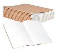 WEIWUXIAN 6 Pack A4 Sketchbooks, Brown Kraft Paper Thread-Stitched Sketch Notebooks, 100gsm Thick Paper, 30 Sheets, 60 Pages, for Drawing, Journaling, Ideal for Artists, Teachers & Travel (B5 8pcs)
