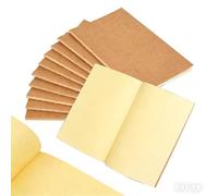 WEIWUXIAN 6 Pack A4 Sketchbooks, Brown Kraft Paper Thread-Stitched Sketch Notebooks, 100gsm Thick Paper, 30 Sheets, 60 Pages, for Drawing, Journaling, Ideal for Artists, Teachers & Travel (A6 10pcs)