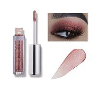 Weixinbuy 12 Colors Liquid Eyeshadow Glitter Metallic Eyeshadow Shining Shimmer Glitter Highly Pigmented Liquid Eyeliner Waterproof Long Lasting(102#Baby rose)