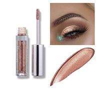 Weixinbuy 12 Colors Liquid Eyeshadow Glitter Metallic Eyeshadow Shining Shimmer Glitter Highly Pigmented Liquid Eyeliner Waterproof Long Lasting(106#Rose gold)