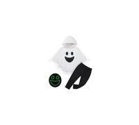 Weixinbuy Ghost Costume Kids Halloween Cloak Set Toddler Boys Girls 1-6Y | Soft Mesh Overlay with Matching Pants, Green Glow Effect, Cosy Fabric, Pullover Style, Trick-or-Treat, Parties & Role Play