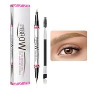 Weixinbuy Microblading Eyebrow Pen Long-lasting, 4D Waterproof Eyebrow Pencil 2-in-1, Liquid Eye Brow Pencil Dual-Ended with Micro-Fork-Tip and Precise Brush-Tip (Light Brown Eyebrow Pencil)