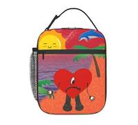WEIXNCXCJ Custom Beach Bad B-Bunny Portable Lunch Box for Multifunction Rock Band Cooler Thermal Food Insulated Lunch Bag Office Work