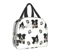 WEIXNCXCJ Custom Border Collie Lunch Bag Women Thermal Cooler Insulated Lunch Boxes for Kids School Children Fruit Fresh Storage Bag