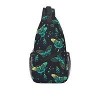 WEIXNCXCJ Custom Cool Moon Moth And Stars Sling Bag for Traveling Men Crossbody Chest Backpack Shoulder Daypack