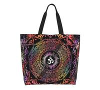 WEIXNCXCJ Custom Mandala Om Buddhism Aum Shopping Canvas Bag Women Reusable Large Capacity Groceries Zen Yoga Meditation Shopper Tote Bags