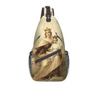 WEIXNCXCJ Custom Our Lady Of Mount Carmel Sling Bags Catholic Virgin Mary Shoulder Crossbody Chest Backpack Cycling Camping Daypack