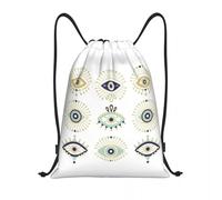 WEIXNCXCJ Custom Turkish Evil Eye Collection Drawstring Bag Training Yoga Backpacks Nazar Amulet Hamsa Boho Bohemian Sports Gym Sackpack