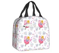 WEIXNCXCJ Cute Tooth Fairy Dentist Cartoon Lunch Bag Women Teeth Magic Star White Pattern Lunch Container for Work School Travel Food Box