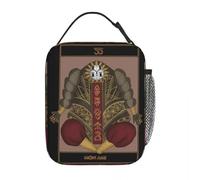 WEIXNCXCJ Esquie Clair Obscur Expedition 33 Tarot Card Insulated Lunch Bags Food Container Reusable Thermal Cooler Lunch Boxes for Travel