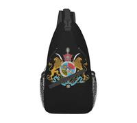 WEIXNCXCJ Imperial Coat Of Arms Of Iran Sling Chest Bag Custom Iranian Lion Crossbody Shoulder Backpack for Men Travel Hiking Daypack