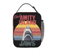 WEIXNCXCJ Jaws 50th Anniversary 90s Movie Thermal Insulated Lunch Bag Portable Food Bag Container Men Women Thermal Cooler Lunch Boxes