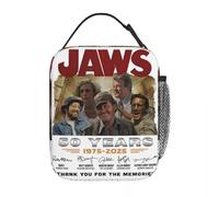 WEIXNCXCJ Jaws 50th Anniversary Retro 90s Movie Insulated Lunch Bag for Men Women Storage Food Box Portable Cooler Thermal Lunch Boxes