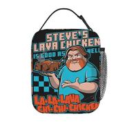 WEIXNCXCJ Steve's Lava Chicken Funny Movie Thermal Insulated Lunch Bag Portable Food Container Bags Men Women Thermal Cooler Lunch Box