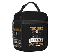 WEIXNCXCJ The Only Six Pack I'll Ever Need Insulated Lunch Bag Leakproof Fighter Pilot Aviation Airplane Cooler Thermal Bento Box