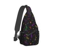 WEIXNCXCJ Where It All Began Crossbody Chest Bags Neon Pattern Pockets Travel Pack Messenger Sports Teens Shoulder Bag Unisex