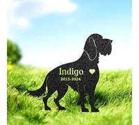 WEIYALIY Bloodhound Dog Memorial Stake, Custom Metal Garden Sign, Pet Grave Marker, Engraved Name Sign, Outdoor Dog Burial Stake, Dog Loss Gift, Pet Memorial Plaque, Headstone