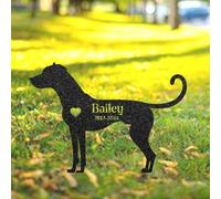 WEIYALIY Custom Catahoula Leopard Dog Memorial Stake, Dog Name Sign, Pet Grave Marker, Yard Sign, Outdoor Grave Plaque, Sympathy Sign, Dog Lover Gift, Pet Memorial Plaque, Headstone