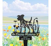 WEIYALIY Custom Jack Russell Memorial Stake Sign, Pet Loss Gift, Sympathy Signs, Pet Grave Markers, Metal Signs With Stakes, Remembrance Yard Sign, Dog Memorial Plaque, Dog Tribute