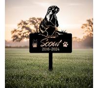 WEIYALIY Custom Prairie Dog Memorial Sign, Personalised Metal Pet Grave Marker With Name Dates, Outdoor Tribute Yard Art, Sympathy Gift, Pet Headstone, Pet Memorial Plaque, Cemetery Decorations