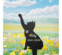 WEIYALIY Custom Stray Cat Shelter Sign With Stakes, Metal Cattery Plaque, Cat House and Breeding Decor, Outdoor Shelter Marker, Gift for Cat Lover, Pet Memorial Plaque, Pet Tribute