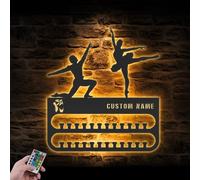 WEIYALIY Personalised Ballet Dancing Medal Hanger Display Ballerina Medal Holder for Wall Rack for Award and Ribbon Tiered Award Rack Dancer Xmas Ballet Trophy Holder Dance Medal Rack