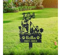 WEIYALIY Personalised Dog Memorial Gift, American Bully Dog Memorial Plaques, Metal Garden Decor, Custom Name Sign, Pet Grave Marker for Dogs, Headstone, Pet Bereavement Gifts, Remembrance Plaque