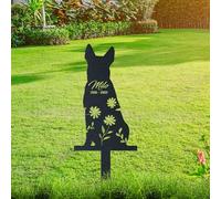 WEIYALIY Personalised Dog Memorial Gift, Australian Cattle Dog Memorial Plaques, Metal Garden Decor, Custom Name Sign, Pet Grave Marker for Dogs, Headstone, Pet Bereavement Gifts, Remembrance Plaque