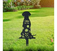 WEIYALIY Personalised Dog Memorial Gift, Dalmatian Dog Memorial Plaques, Metal Garden Decor, Custom Name Sign, Pet Grave Marker for Dogs, Headstone, Pet Bereavement Gifts, Remembrance Plaque