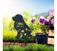 WEIYALIY Personalised Dog Memorial Gift, Great Pyrenees Dog Memorial Plaques, Metal Garden Decor, Custom Name Sign, Pet Grave Marker for Dogs, Headstone, Pet Bereavement Gifts, Remembrance Plaque