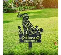 WEIYALIY Personalised Dog Memorial Gift, Irish Setter Dog Memorial Plaques, Metal Garden Decor, Custom Name Sign, Pet Grave Marker for Dogs, Headstone, Pet Bereavement Gifts, Remembrance Plaque