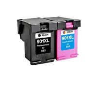 WEIYAOYAOWH Compatible Ink Cartridge 901XL For 901 XL For HP901 Officejet 4500 J4580 J4550 J4540 J4680 J4524 J4535 J4585 Printer(1Black 1Color)