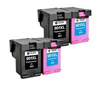 WEIYAOYAOWH Compatible Ink Cartridge 901XL For 901 XL For HP901 Officejet 4500 J4580 J4550 J4540 J4680 J4524 J4535 J4585 Printer(2Black 2Color)