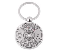 Weiyiroty Perpetual Calendar Circular 50 Years from 2007 to 2056 Car Key Chain Cute Key Ring Keychain Best Birthday for Dad, Mom, Husband, Boyfriend