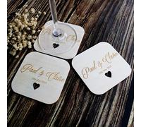 weiyou Personalised Photo Coasters,Wooden Wedding Table Coaster Favours,Your Image, Photo, Text, Logo. Wine Drinks Tea Coffee Mat (100pcs)