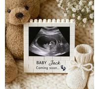 WEIYOUDP Personalised Ultrasound Building Blocks Frames,Personalized Baby Scan Photo Block Puzzle,Puzzle Decor,Building Blocks,Gifts for New Daddy,Chirstmas,Birthday Gift (M)