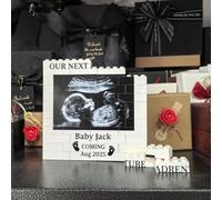 WEIYOUDP Personalized New Babys Gift Ultrasound Building Blocks Frames Baby Photo Puzzle Blocks Gifts for New Dad/Mom Birthday Gift Baby First Chirstmas,Fathers Day,Valentine,Custom Gifts (S)