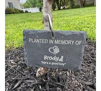 WEIYOUDP Personalized Pet Memorial Stone for Home & Garden,Dog Memorial Gifts for Loss of Dog,Cat Grave Marker Plaque Remembrance Gift,Pet Lovers Sympathy Gift (Rectangle)