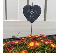 WEIYOUDP Personalized Pet Memorial Stone for Home & Garden,Dog Memorial Gifts for Loss of Dog,Cat Grave Marker Plaque Remembrance Gift,Pet Lovers Sympathy Gift (Heart)