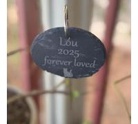 WEIYOUDP Personalized Pet Memorial Stone for Home & Garden,Dog Memorial Gifts for Loss of Dog,Cat Grave Marker Plaque Remembrance Gift,Pet Lovers Sympathy Gift (Oval)